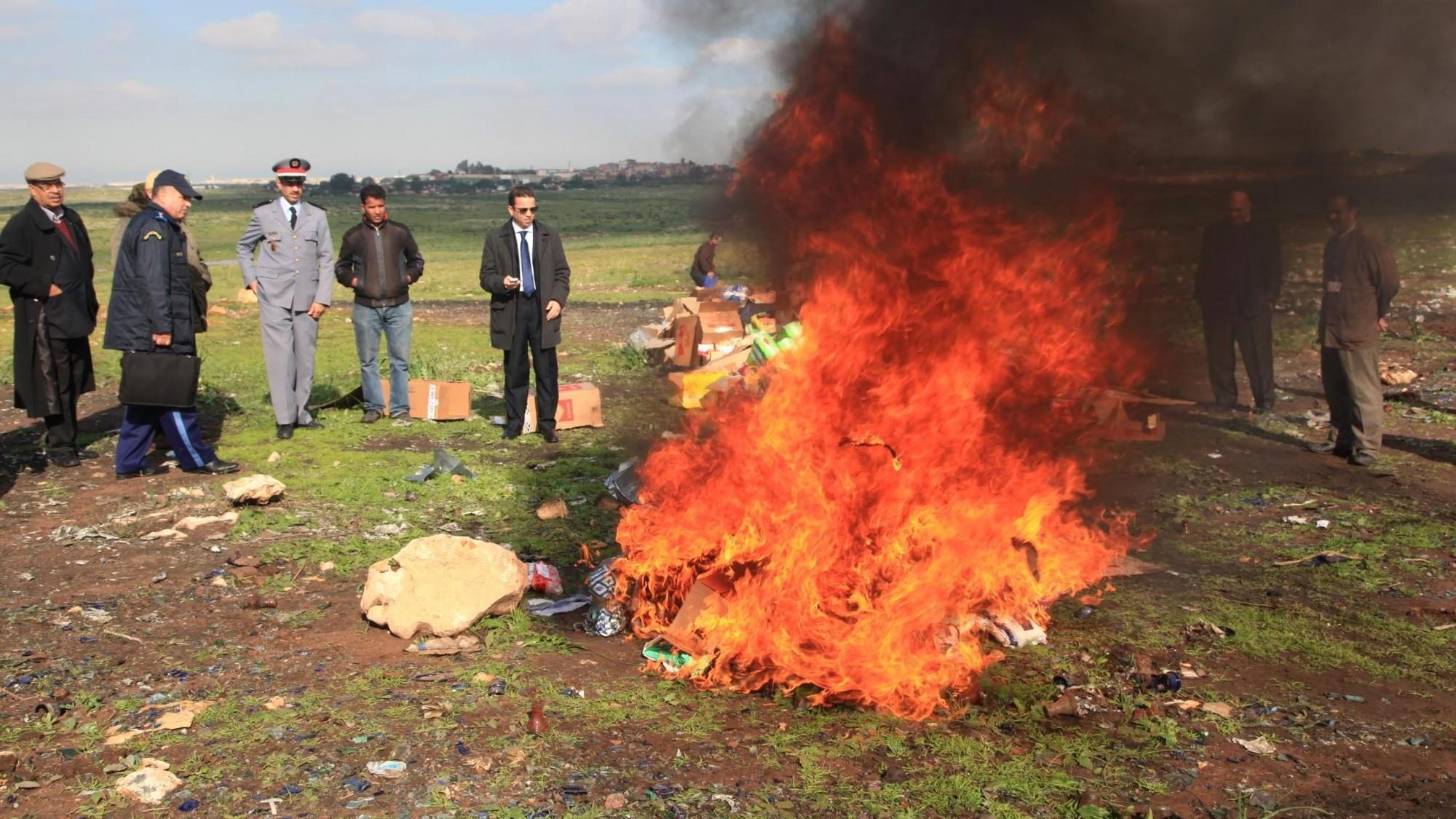 Dakhla: Destruction d’une grande quantité de chira et de produits illicites d’une valeur de 186 MDH