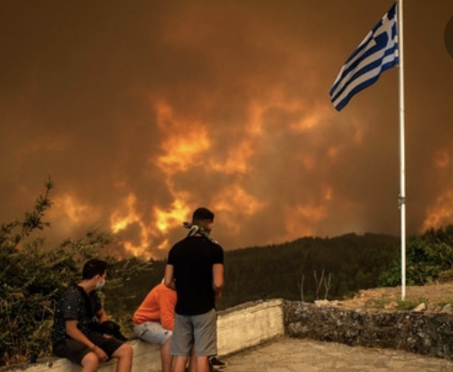 Des incendies ravagent à nouveau l&rsquo;île Grecque d&rsquo;Eubée