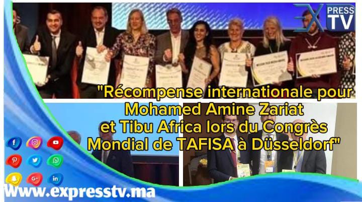 « Récompense internationale pour Mohamed Amine Zariat et Tibu Africa lors du Congrès Mondial de TAFISA à Düsseldorf »