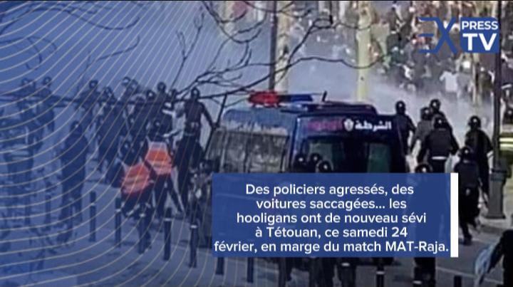 Des policiers agressés, des voitures saccagées… les hooligans ont de nouveau sévi à Tétouan, ce samedi 24 février, en marge du match MAT-Raja.