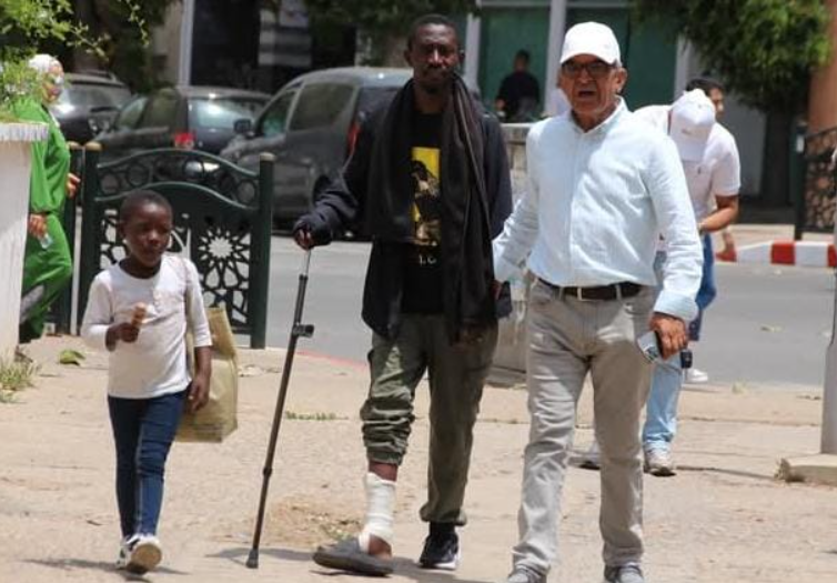 un homme africain et sa fille