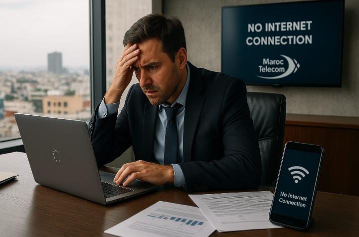 La faiblesse de la connexion Internet perturbe les clients d&rsquo;Itissalat Al-Maghrib et paralyse les activités des entreprises.