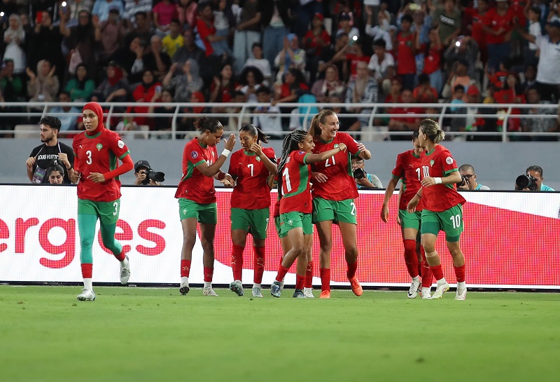 Les Lionnes de l&rsquo;Atlas se qualifient pour les quarts de finale de la « CAN féminine ».