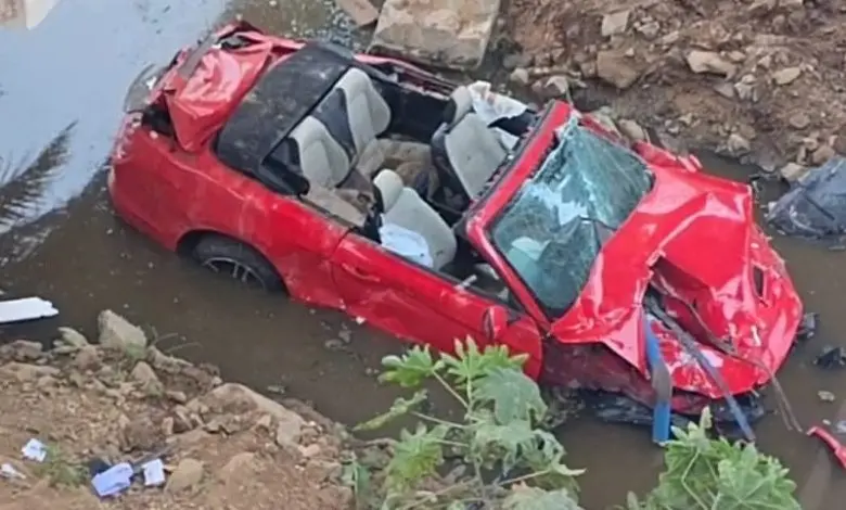 Mohammedia : Chute d&rsquo;une voiture d&rsquo;un pont, trois blessés