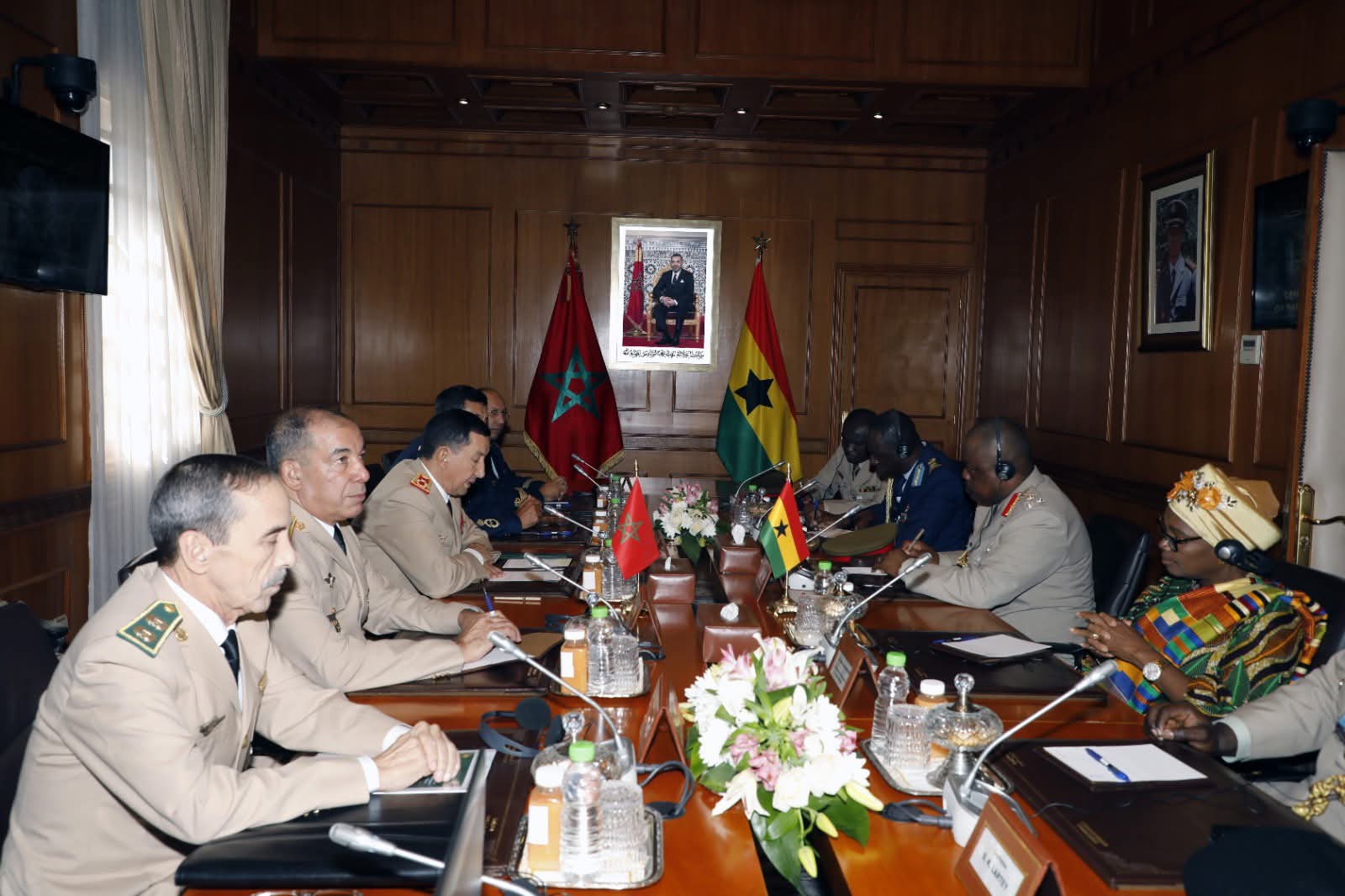 Le inspecteur général des forces armées royales reçoit le chef d&rsquo;état-major de la défense du Ghana à Rabat.
