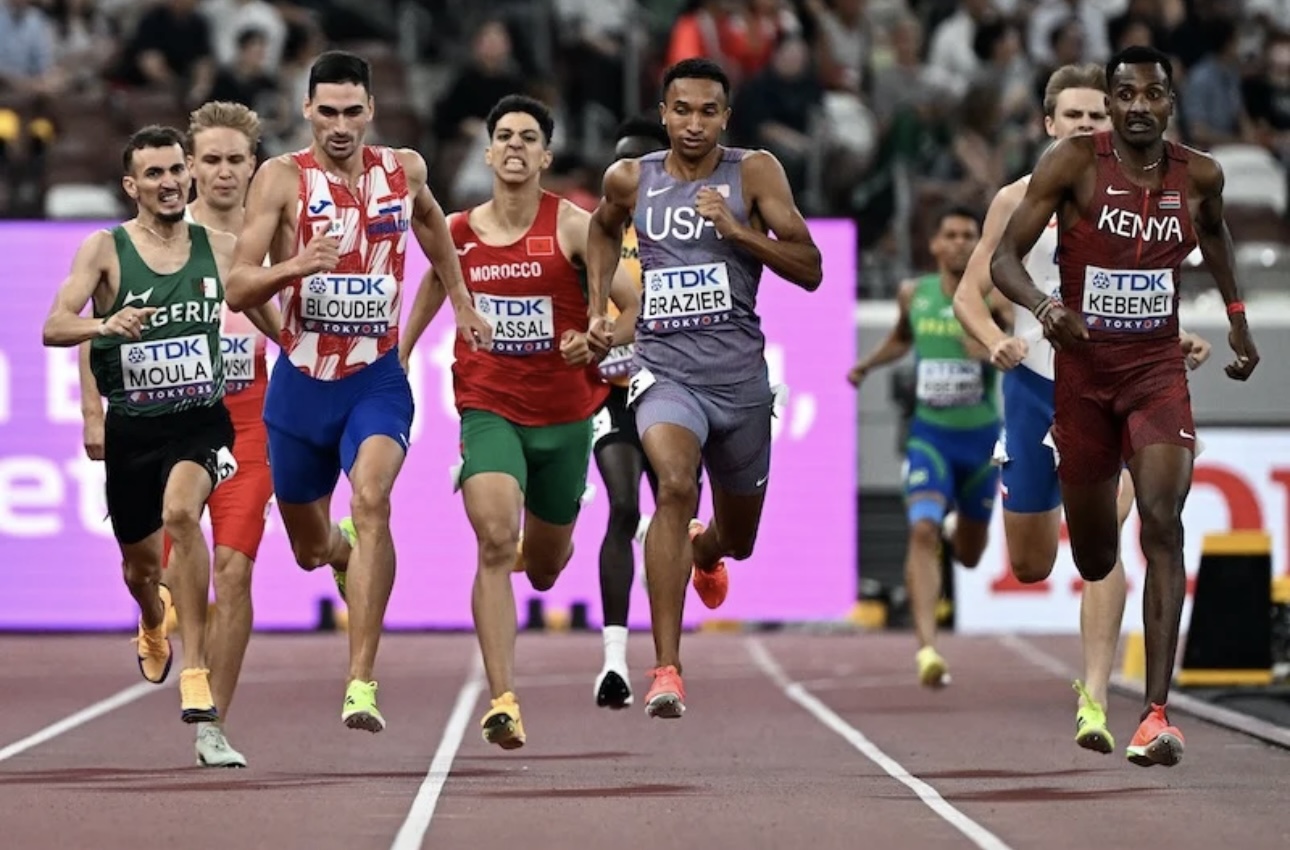 Élimination des trois athlètes marocains, El Kciss, Zouhafi et Aissal, des qualifications du 800 mètres au Championnat du Monde à Tokyo.