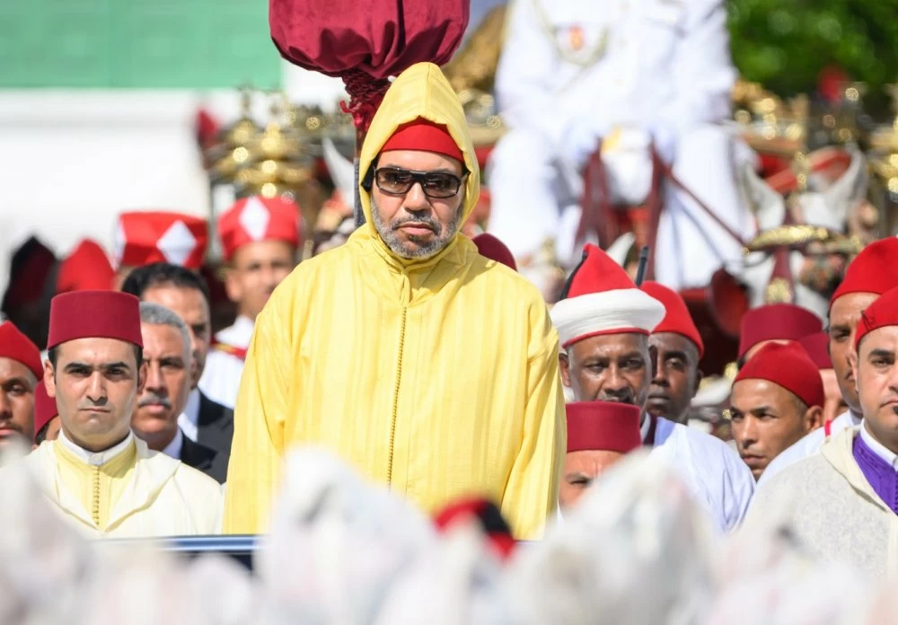 Le Roi Mohammed VI préside la commémoration de la Nuit du Mawlid au Mosquée Hassan à Rabat.