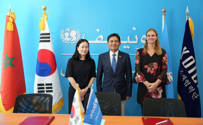 Partenariat de 11,7 millions de dollars entre l&rsquo;UNICEF et l&rsquo;Agence coréenne de coopération pour améliorer la santé des mères et des enfants dans les villages marocains.