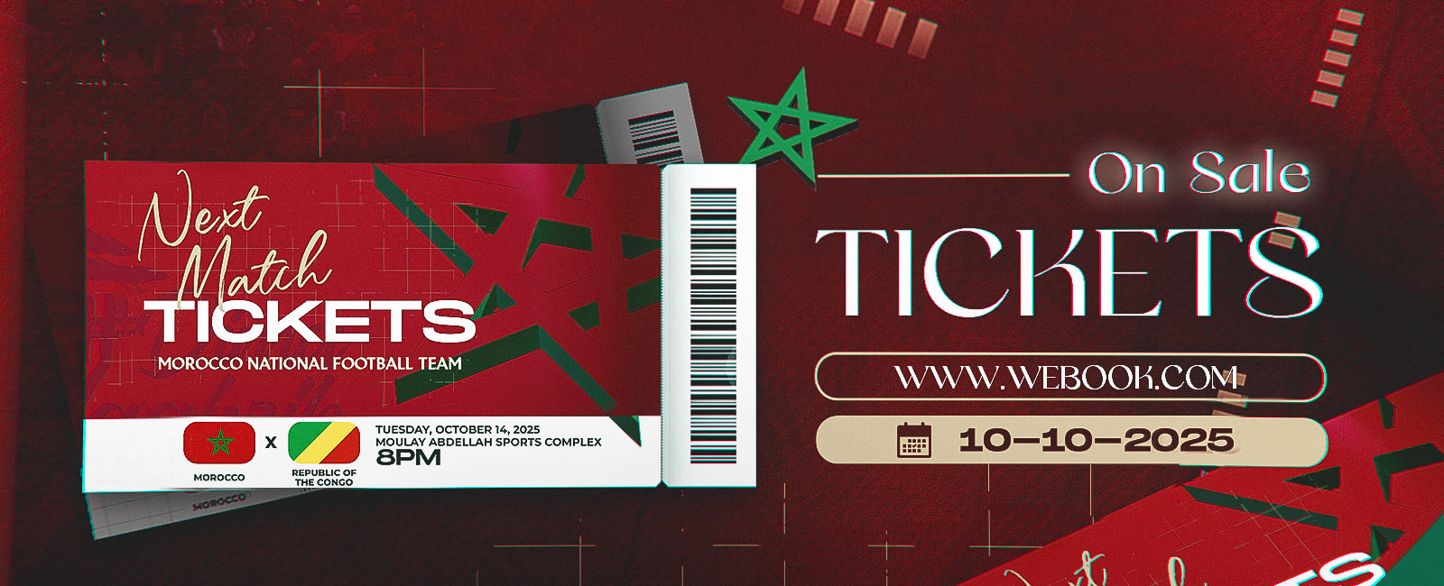 Lancement de la vente des billets pour le match du Maroc contre la République Démocratique du Congo, qualificatif pour la Coupe du Monde 2026.