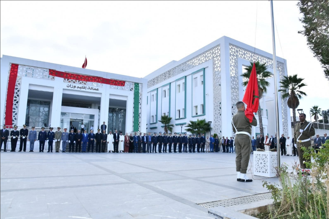 Célébration du drapeau à la province de Ouazzane : une manifestation de fierté pour les Marocains à l&rsquo;occasion du cinquantième anniversaire de la Marche Verte.
