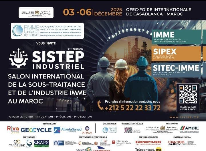 Casablanca se prépare à accueillir le salon SISTEP INDUSTRIEL 2025 pour favoriser l&rsquo;innovation et les partenariats industriels.
