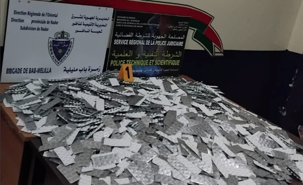 Interception d’une tentative de trafic de plus de 64 000 comprimés psychotropes à la frontière de Melilla