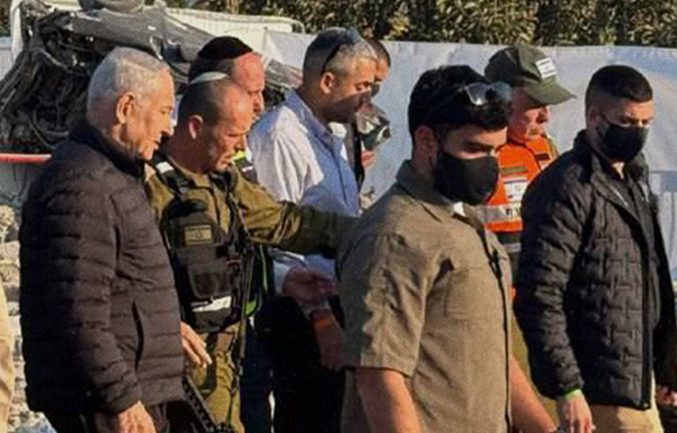 Après la diffusion par les médias iraniens d&rsquo;attaques contre son domicile… Netanyahou inspecte le site de la chute de missiles à Beit Shemesh.