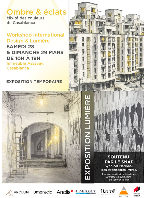 Ombres et Éclats : Mixité des couleurs de Casablanca..Un workshop international autour de la lumière, du design et du patrimoine