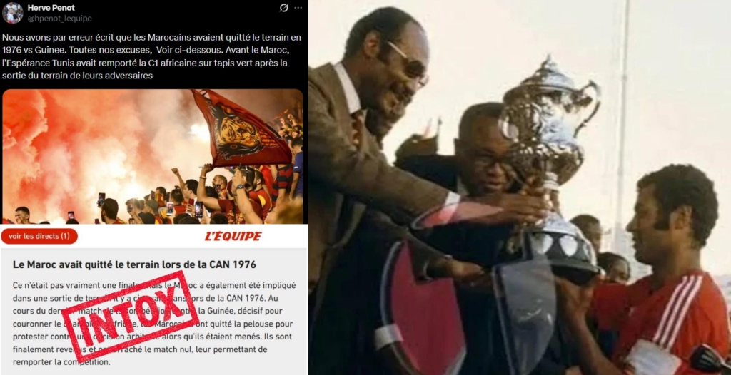 Un excuse tardive révèle la hâte : L&rsquo;Équipe sous le feu des critiques après une erreur historique sur la Coupe d&rsquo;Afrique des Nations 1976.