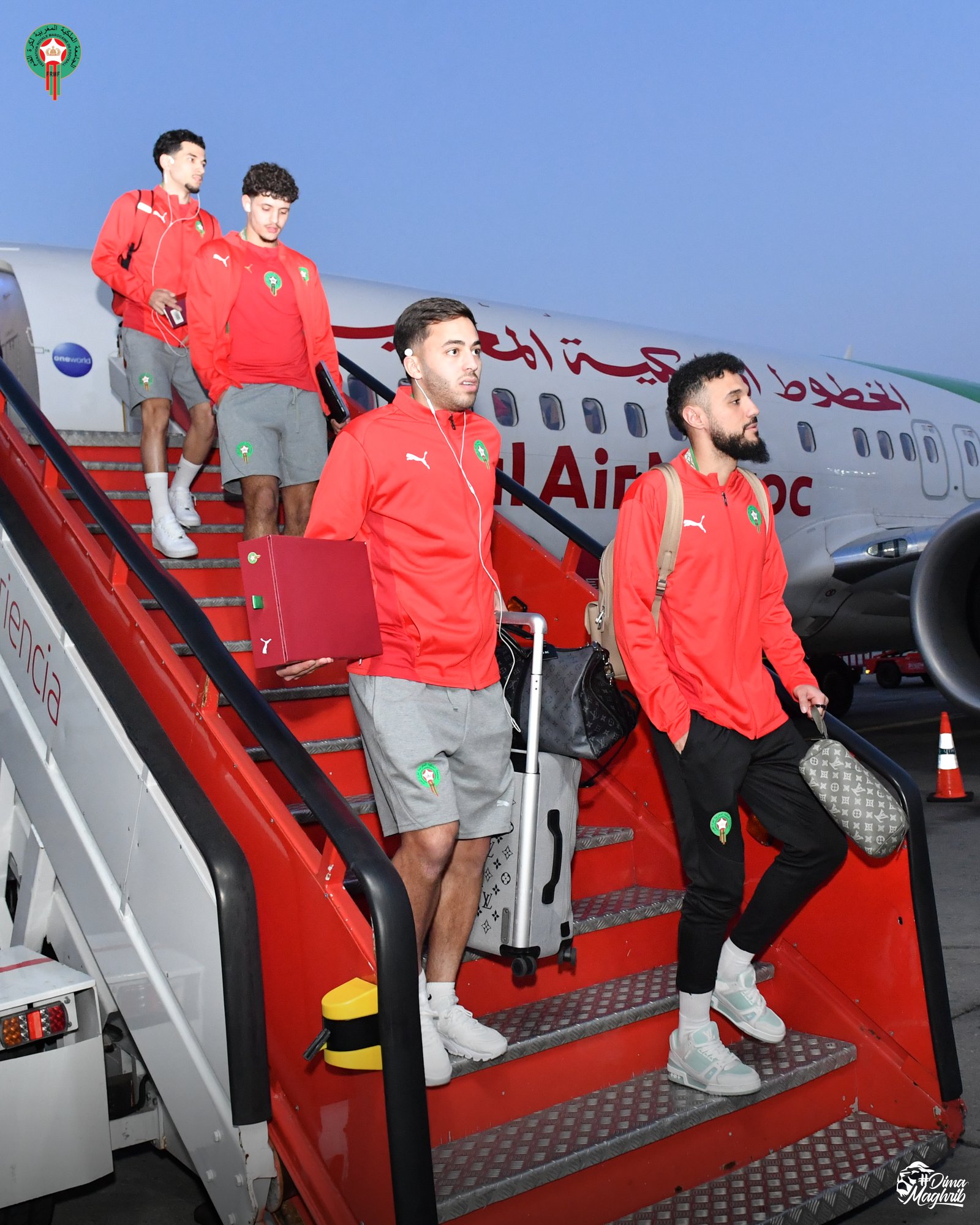 Les Lions de l&rsquo;Atlas arrivent à Madrid en préparation pour leur match amical contre l&rsquo;Équateur.