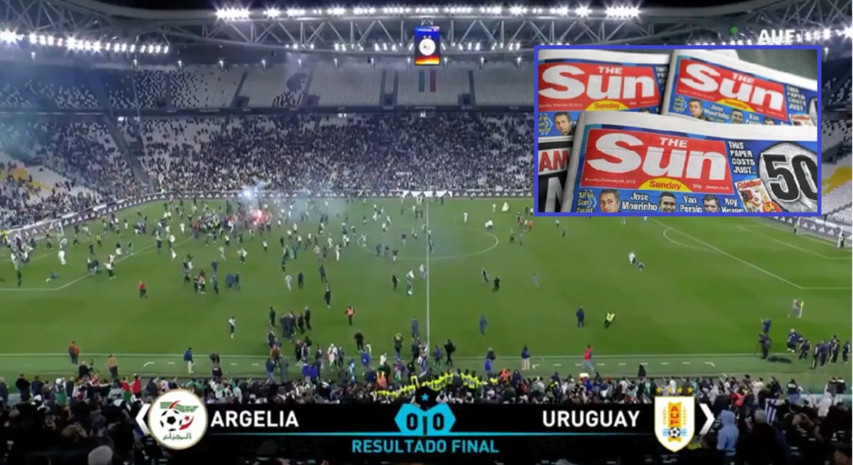 Titre : Un quotidien britannique : le comportement des supporters algériens après le match amical contre l&rsquo;Uruguay « est une grande honte » et menace la sécurité publique.