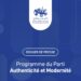 Programme du PAM, le possible, l’improbable et le déjà-promis